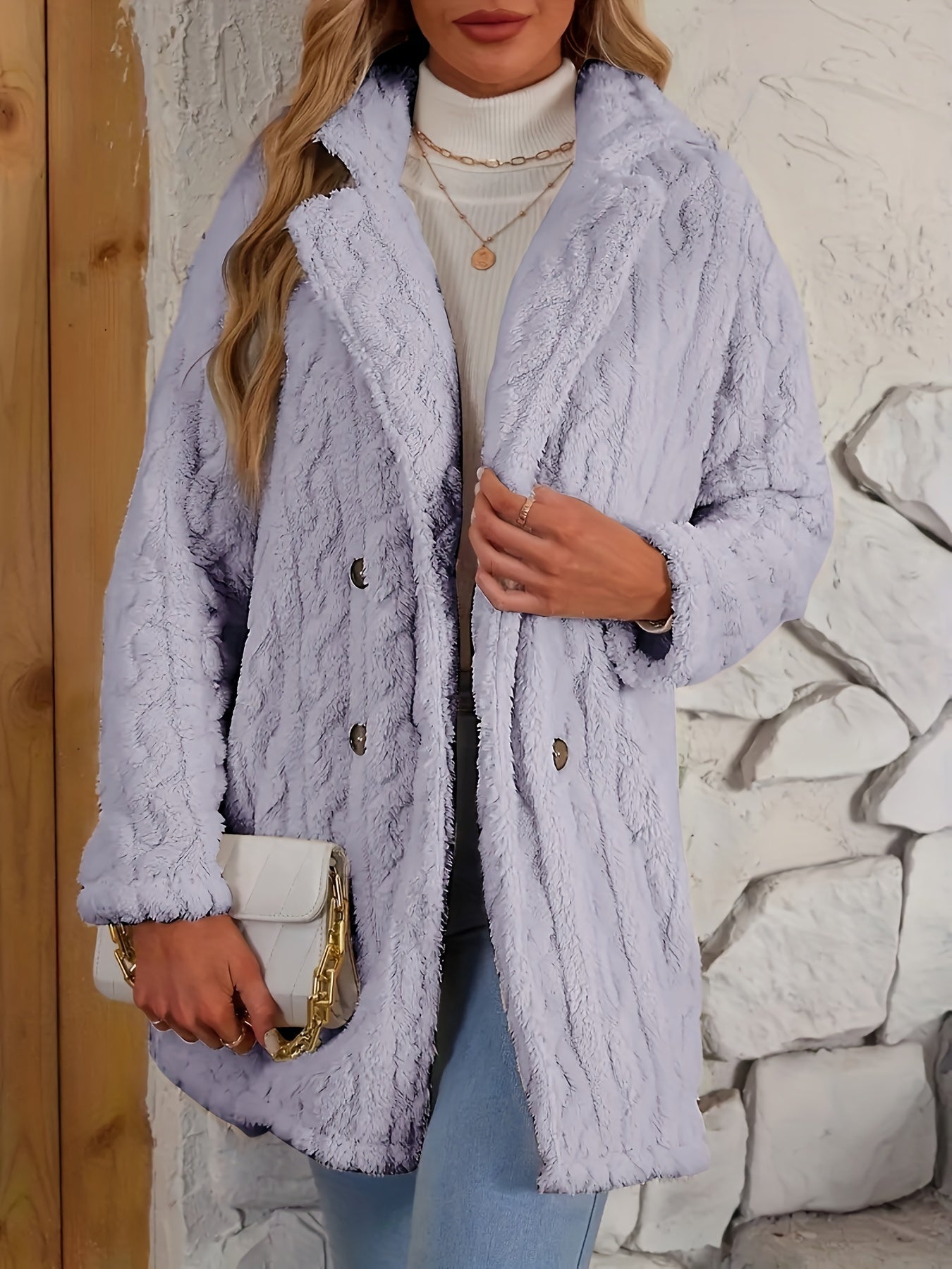 Léa - Manteau en fausse fourrure pour femme