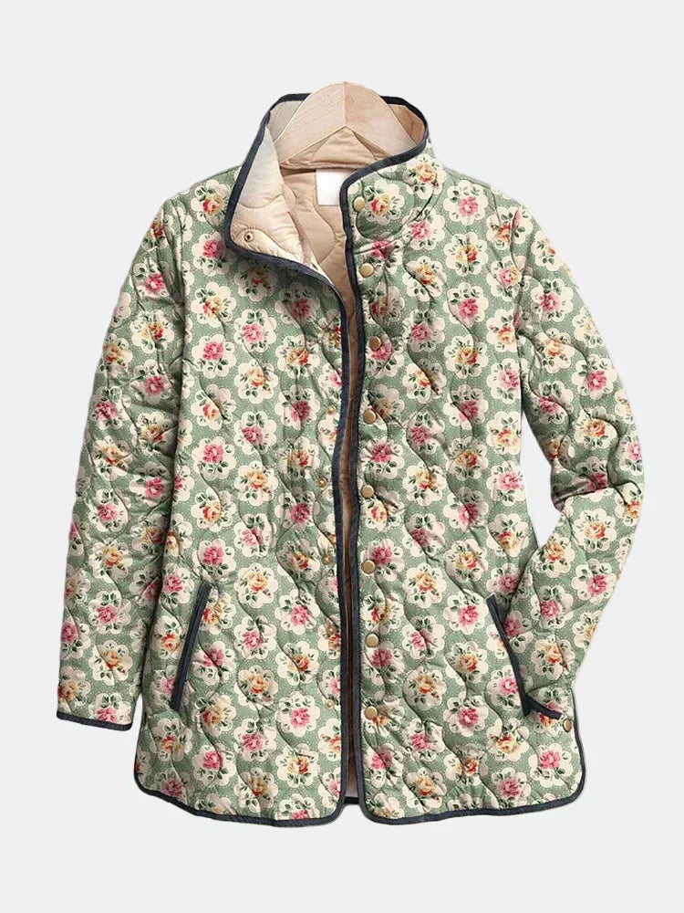 Mahaut - Veste femme matelassée à imprimé floral pour mi-saison