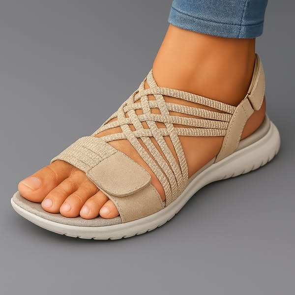 Blyssara - Sandales Femme Confort Légères Lanières Élastiques Soutien Quotidien