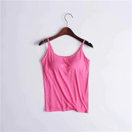 Noura - Camisole avec soutien-gorge intégré et coussin
