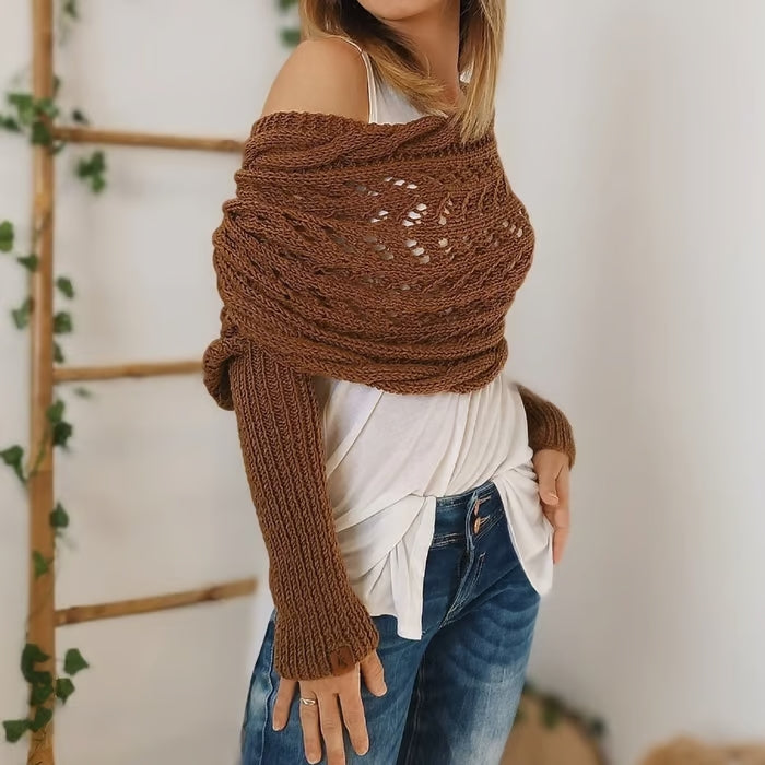 Alyssa - Châle en tricot boho – Flatteur et confort