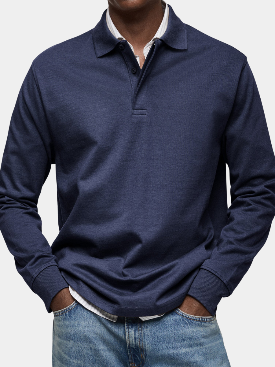 Olivier - Polo De Luxe À Manches Longues Pour Homme