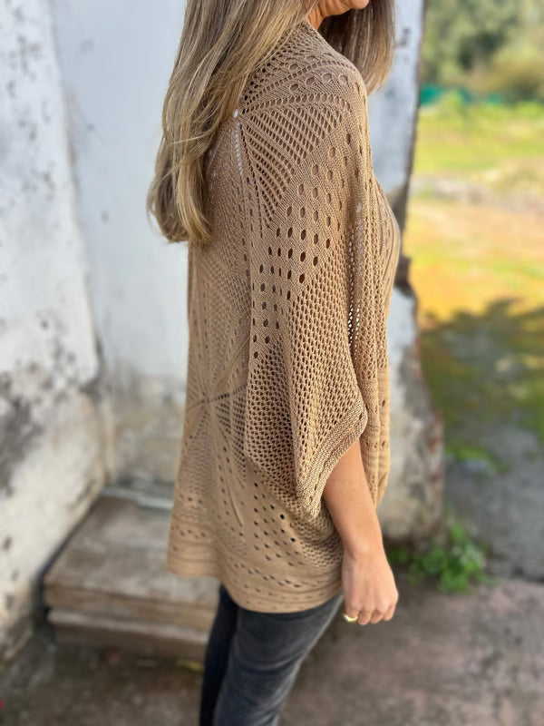 Alithia - Cardigan à demi-manches creuses