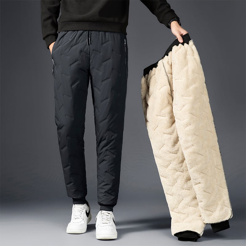 Annika - Pantalon de survêtement en laine d'agneau chaud et coupe-vent
