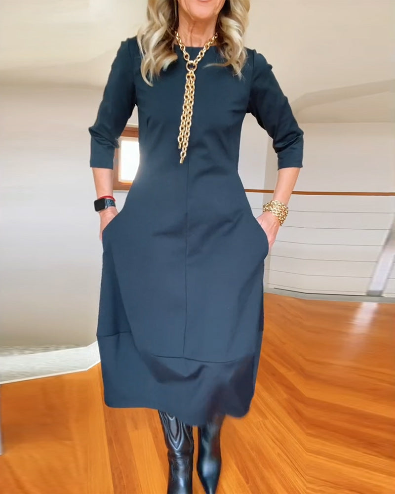 Inès - Robe Maxi Vintage Élégante et Confortable