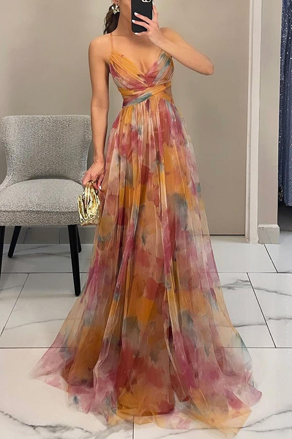 Leora - Robe Maxi à Imprimé Floral Enchanteur