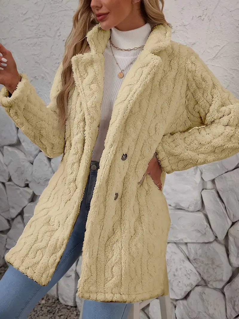Léa - Manteau en fausse fourrure pour femme