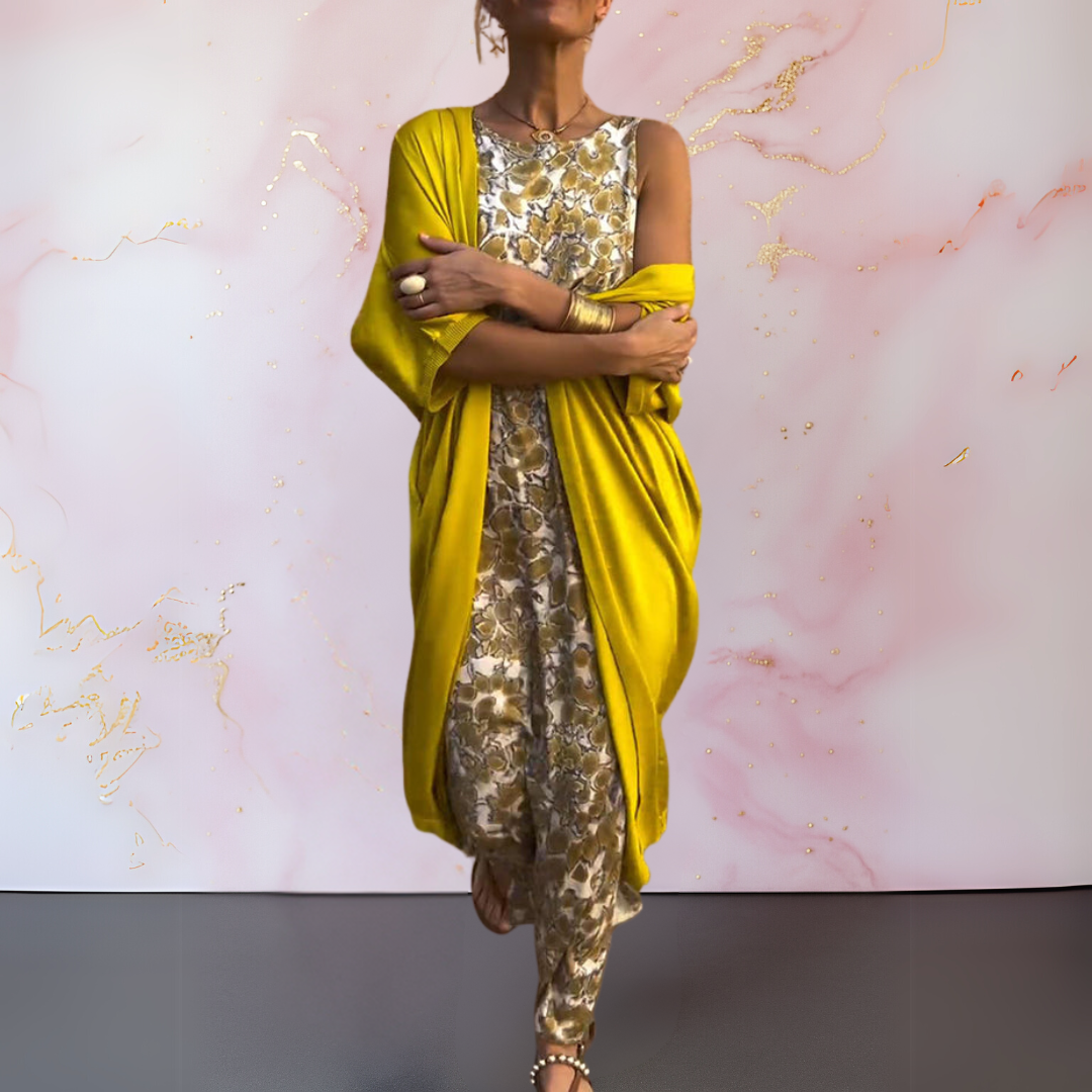 Zephyra - Robe Élégante avec Gilet pour un Look Sophistiqué et Confortable
