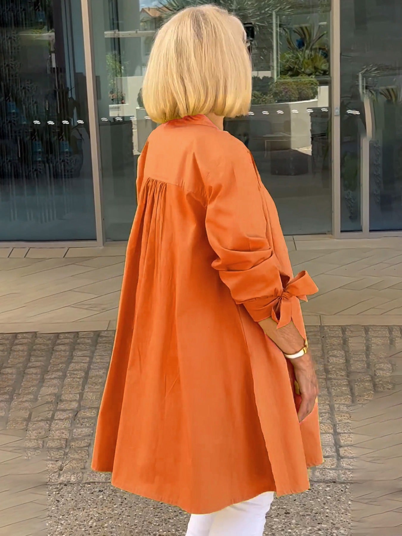 Liora - Veste Chemise Longue Boutonnée en Coton (Aujourd'hui seulement : 1 acheté = 1 offert !)