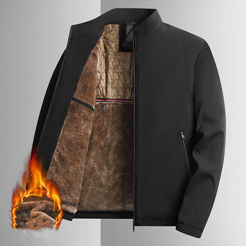 Jacob - Veste homme chaude zippée avec col montant protecteur