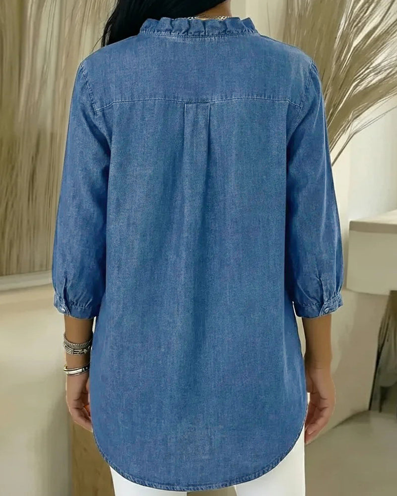 Selyra - Blouse Élégante à Volants Féminins