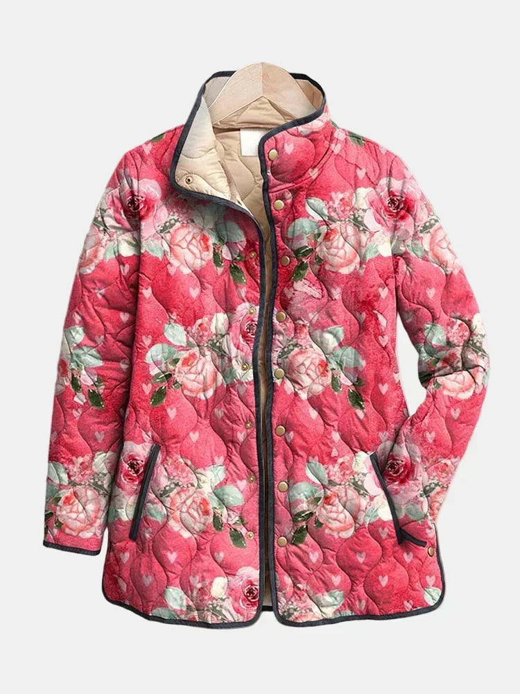 Mahaut - Veste femme matelassée à imprimé floral pour mi-saison