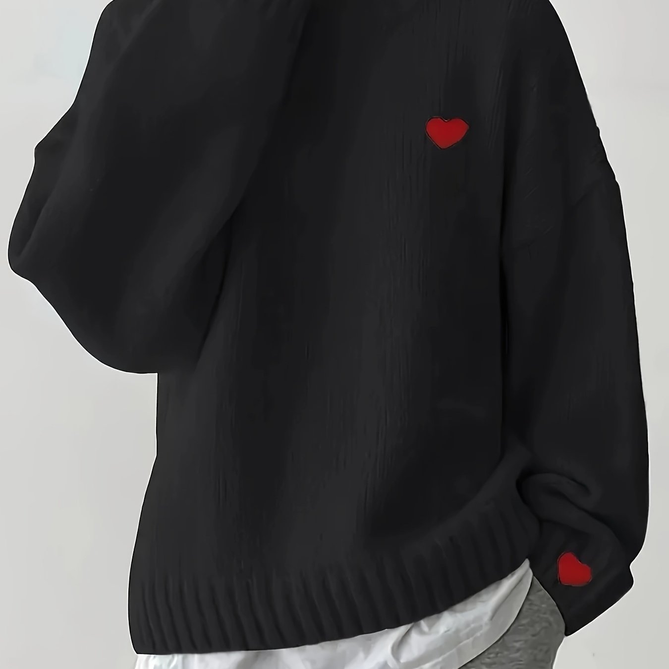Lunetta - Pull Cœur Tricot Décontracté