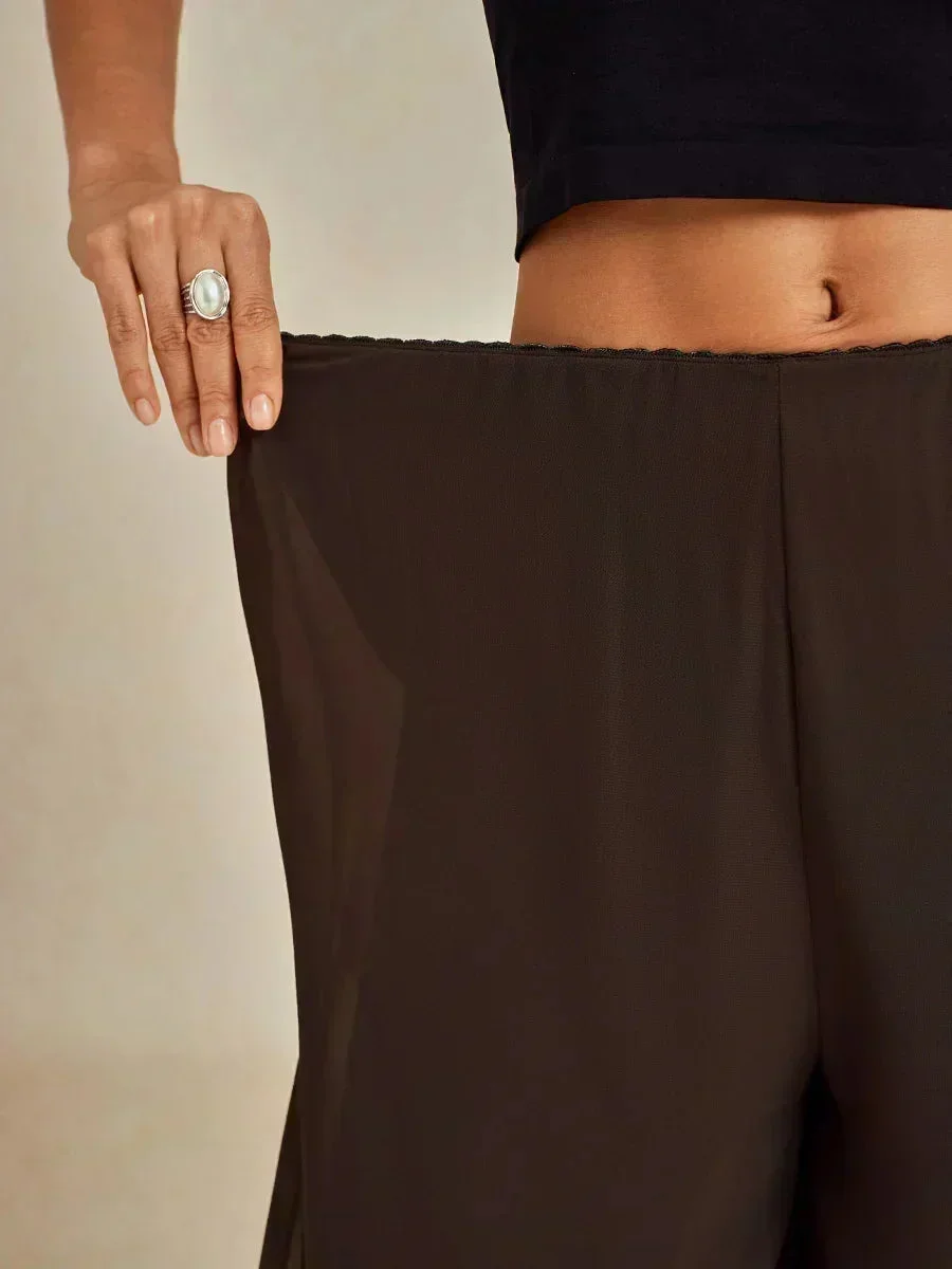 Marilivra - Pantalon À Jambes Droites Avec Fente En Chiffon