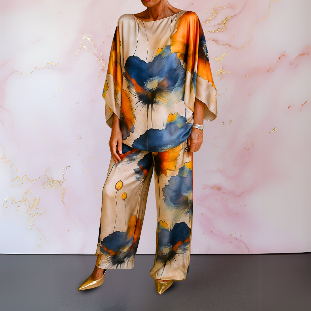 Ysella - Ensemble Satiné Deux Pièces pour Femmes au Style Audacieux et Raffiné