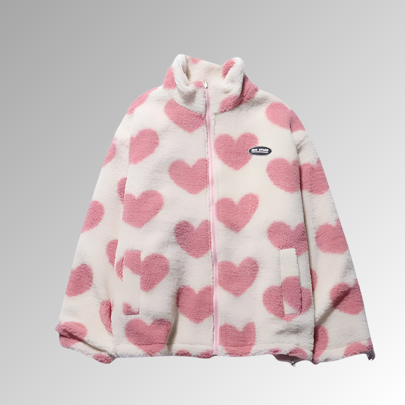 Anastasie - Jacket Hiver Douillet à Motifs Cœur