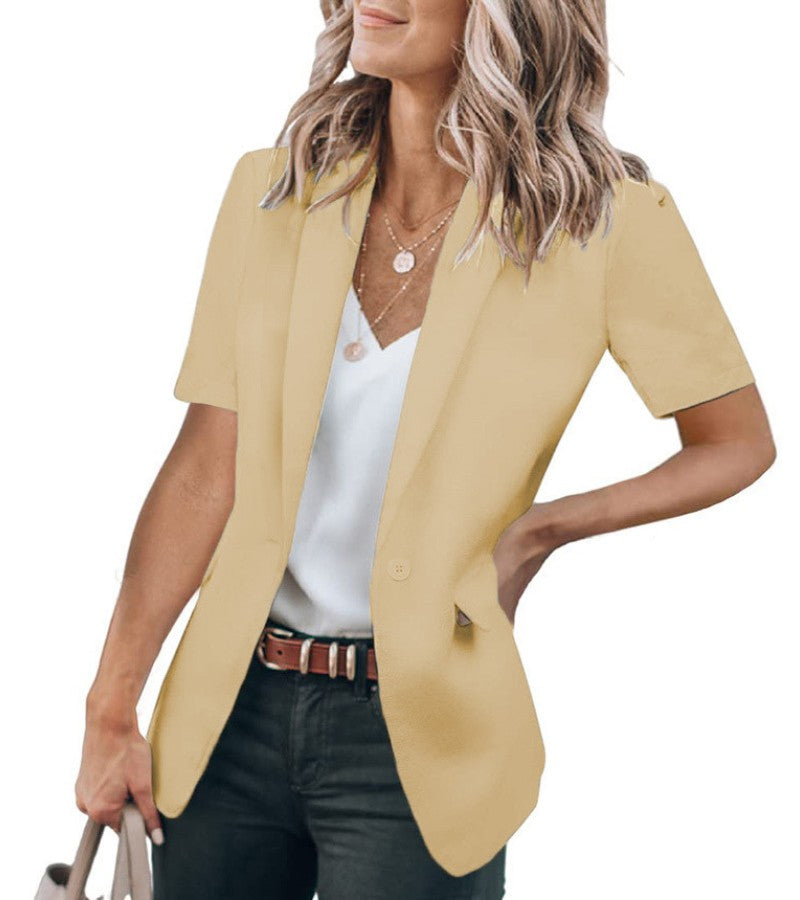 Sabella - Blazer Moderne à Manches Courtes