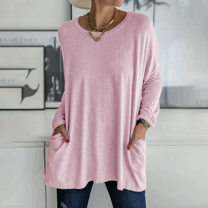 Daliah - T-shirt à manches longues avec poche