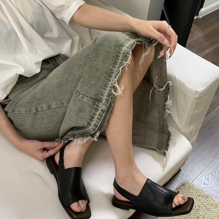 Blyzara - Sandales ouvertes femme confort élégant à talon bas moderne