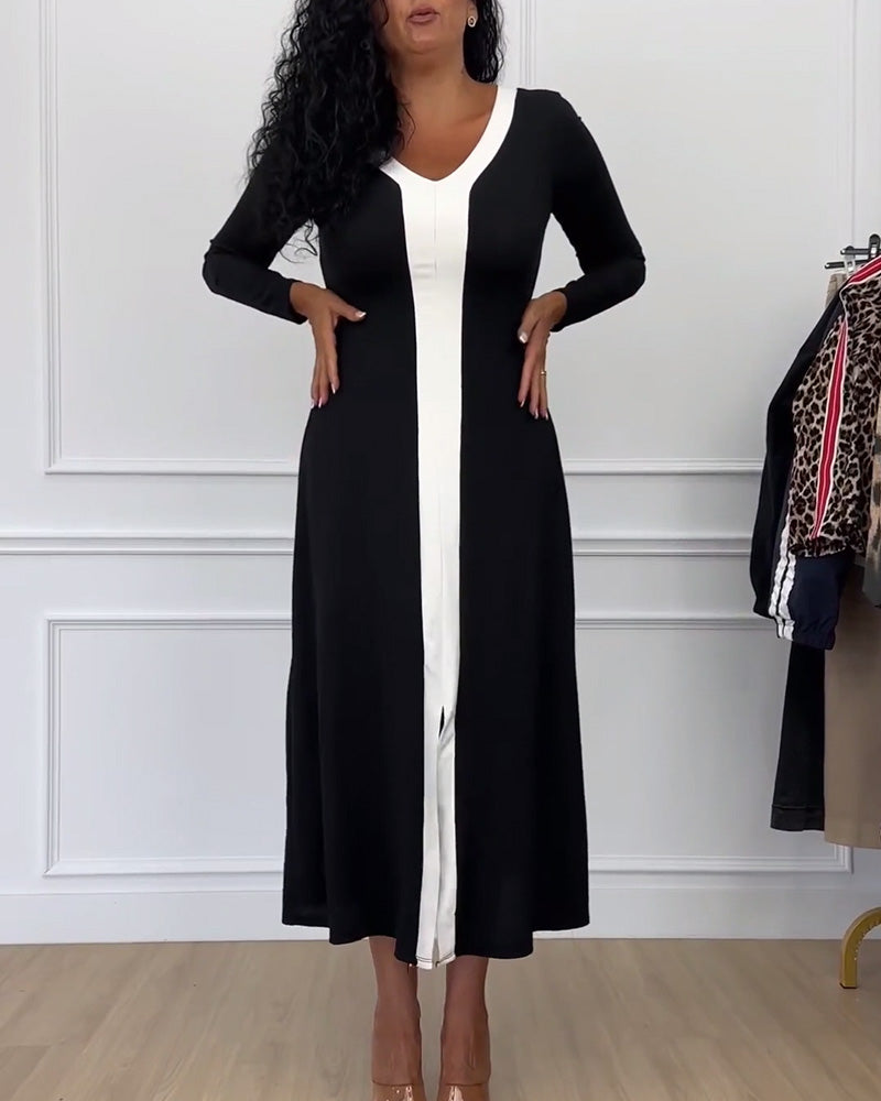 Gabrielle - Robe en Maille Élégante Automne Hiver