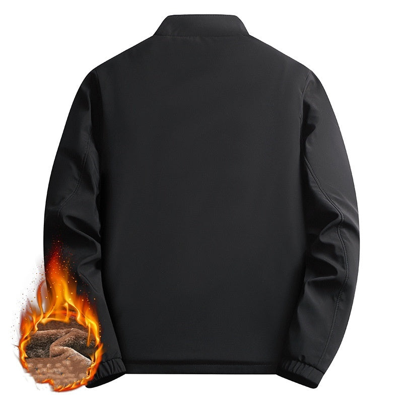 Jacob - Veste homme chaude zippée avec col montant protecteur
