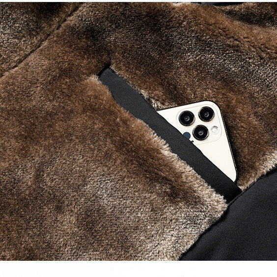 Jacob - Veste homme chaude zippée avec col montant protecteur