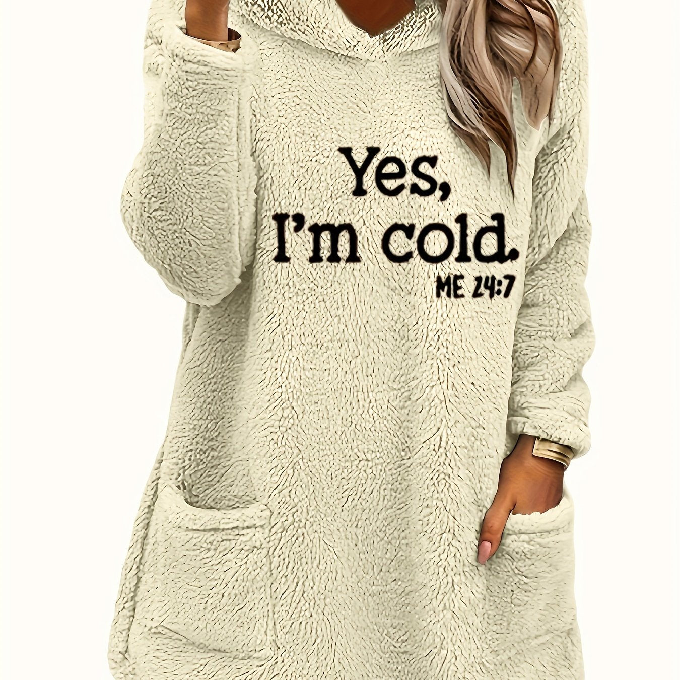 Marilina - Sweat Peluche Capuche Imprimé