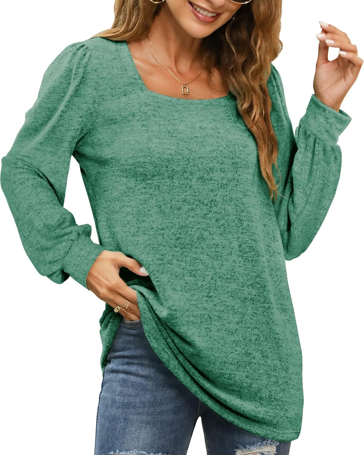 Maëlys - Haut Décontracté Longues Manches pour Femme