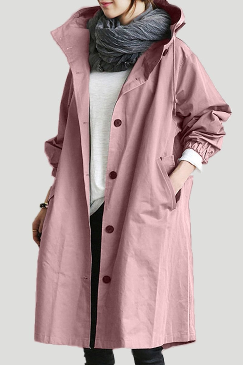Henriette - Cardigan long femme élégant à col et poches