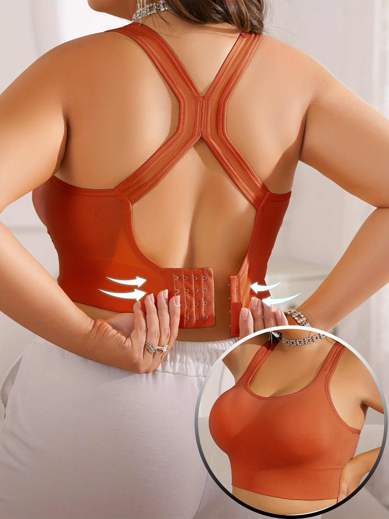 Vittoria - Brassière Sportive Grande Taille avec Coussinets Amovibles et Bretelles Réglables