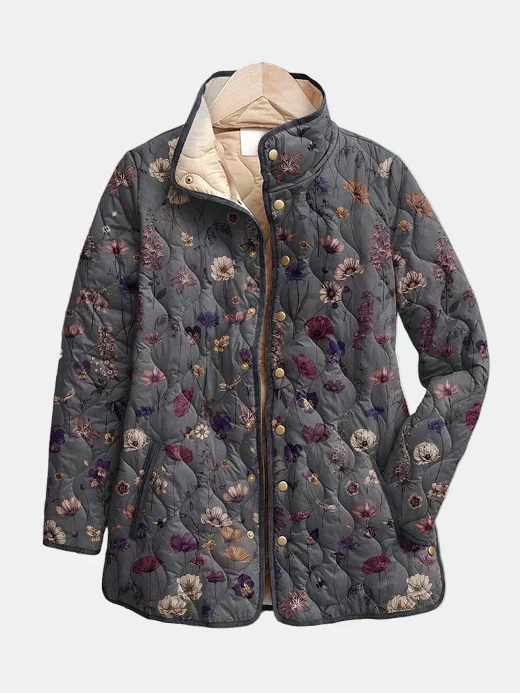 Mahaut - Veste femme matelassée à imprimé floral pour mi-saison
