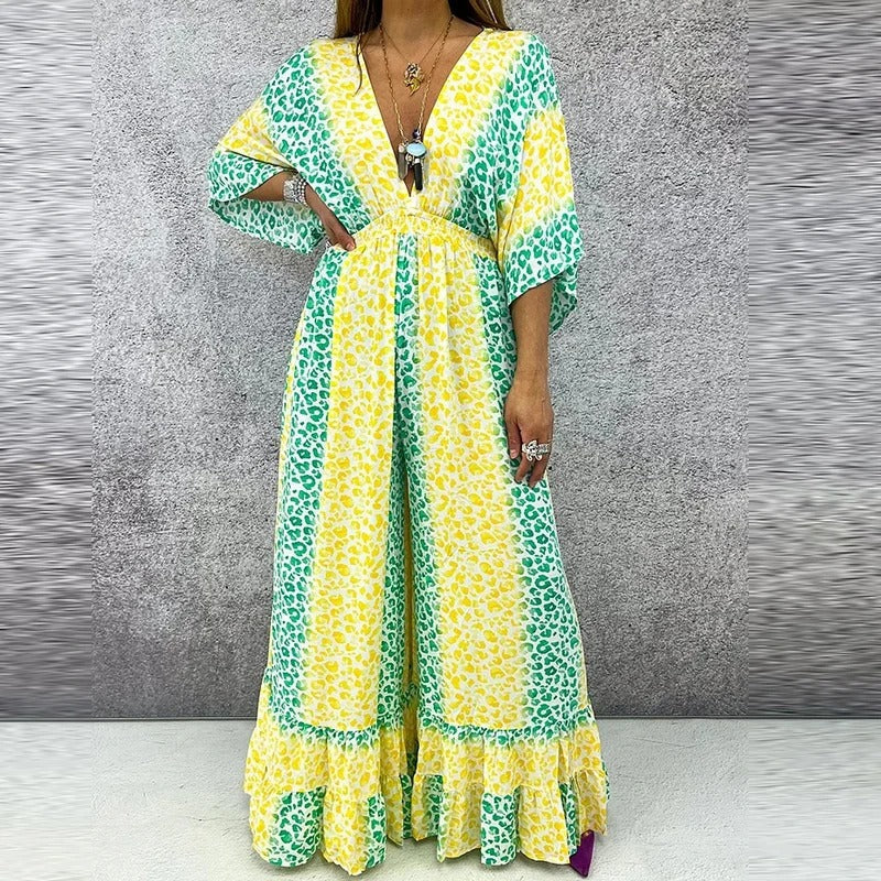 Queniva - Élégante Combinaison Avec Décolleté en V et Taille Haute
