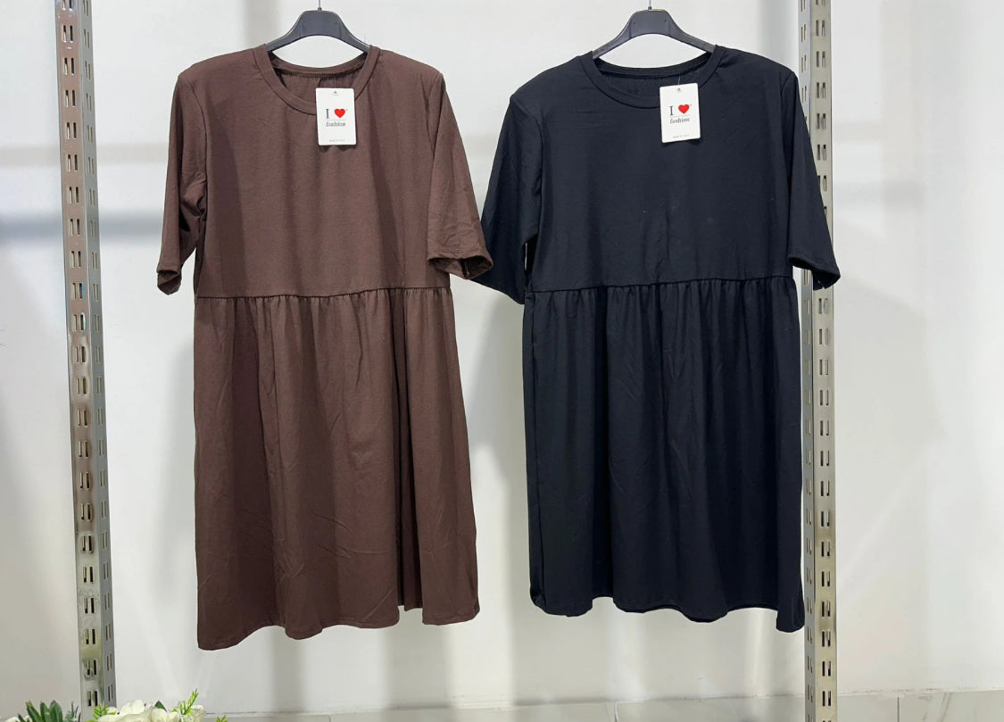 Elandra - Robe mi-longue élégante à manches mi-longues