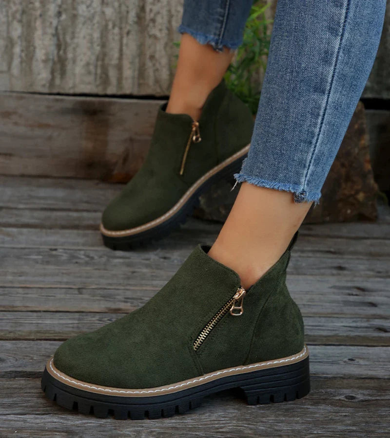 Heliviane™ - Bottines orthopédiques confortables pour femme avec semelle compensée