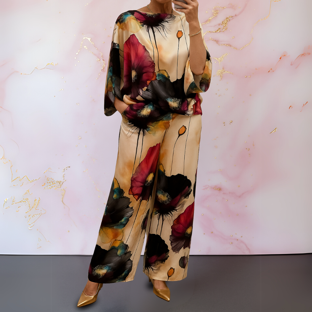 Ysella - Ensemble Satiné Deux Pièces pour Femmes au Style Audacieux et Raffiné