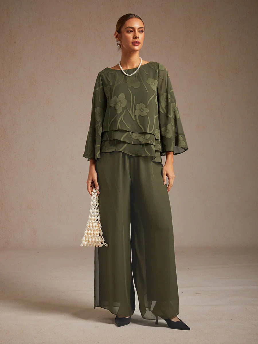 Marilivra - Pantalon À Jambes Droites Avec Fente En Chiffon