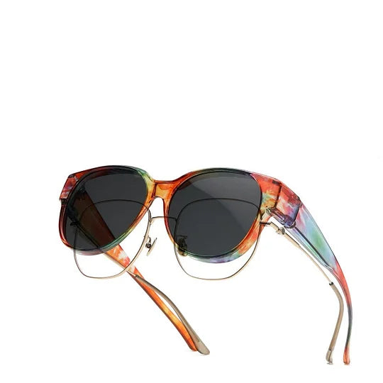 Dovrya - Lunettes soleil femme cat eye polarisées UV400 style chic