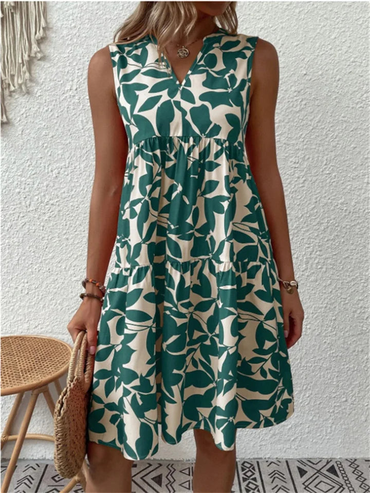 Bellissa - Robe d'Été à Feuilles