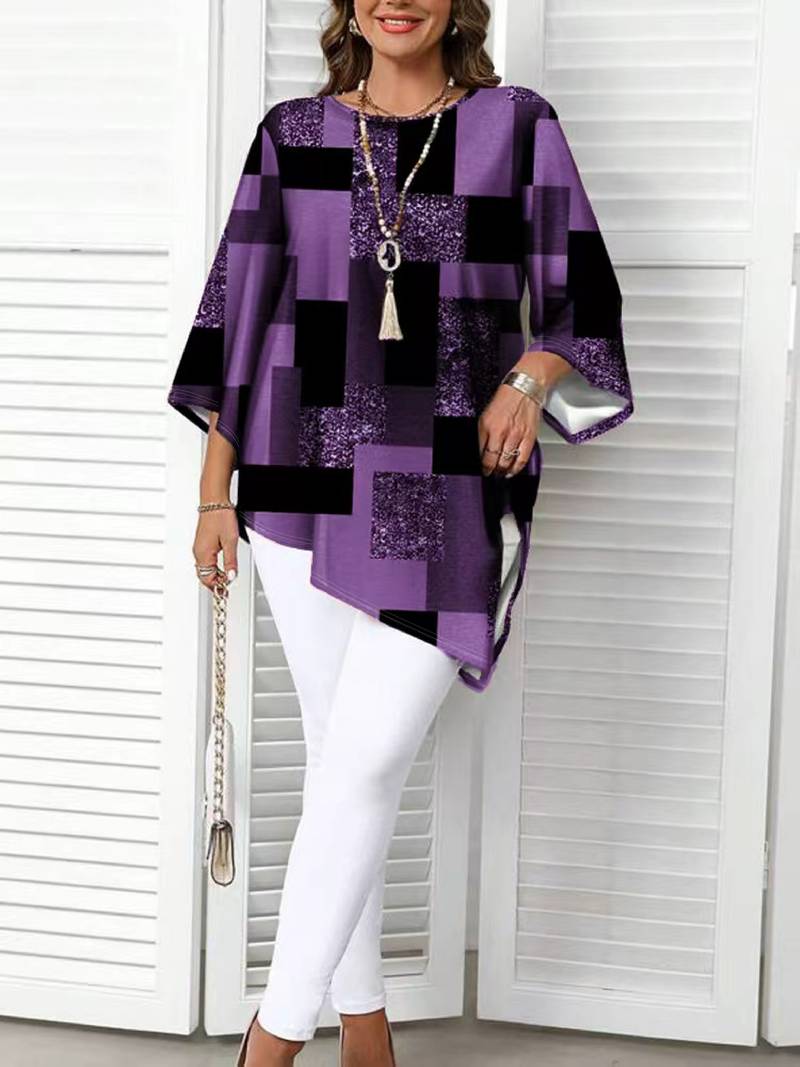 Rhosalivelle - Blouse Oversize Imprimée À Carreaux