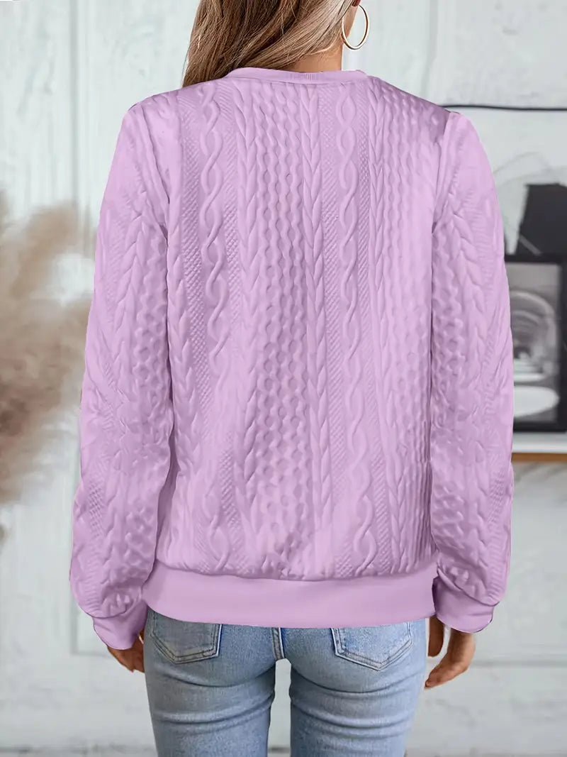 Elanisse - Veste Casual Femme à Col Baseball, Fermeture Éclair, Tissu Texturé