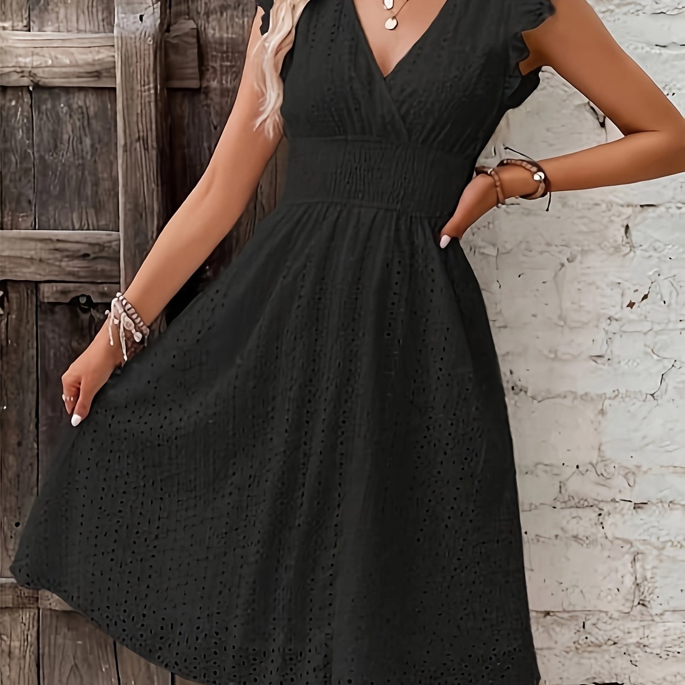 Darianne - Robe Portefeuille Élégante à Taille Froncée pour un Look Printanier et Estival