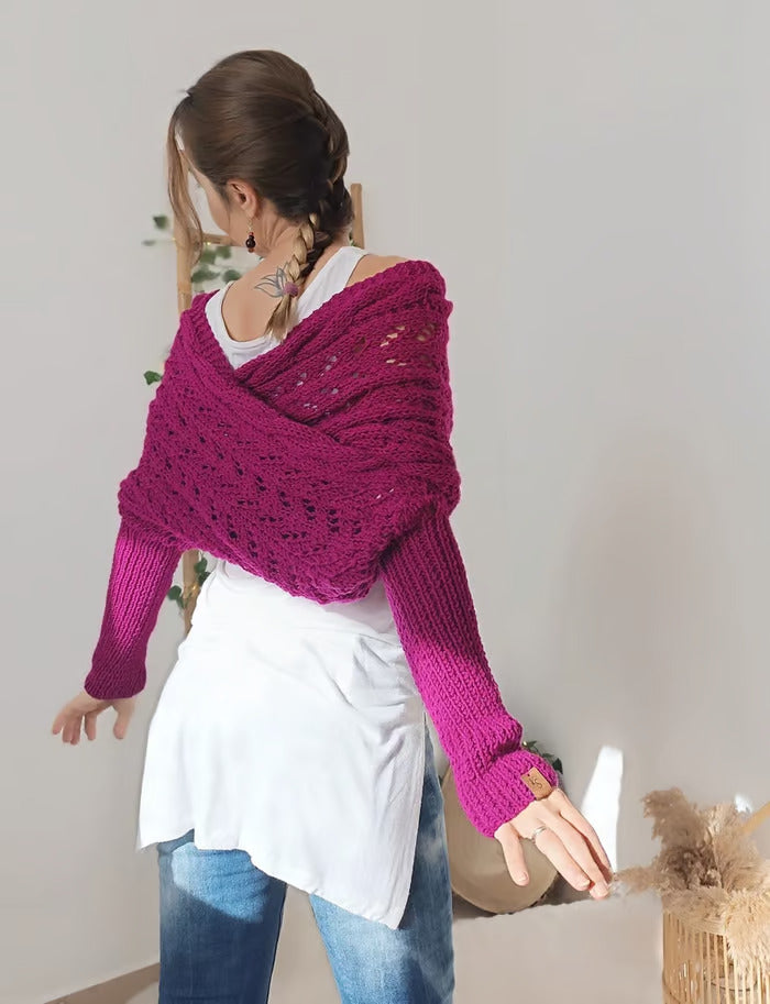 Alyssa - Châle en tricot boho – Flatteur et confort