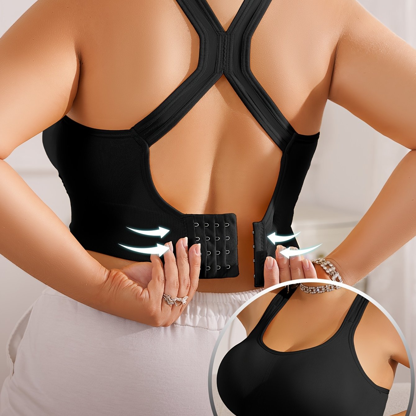 Vittoria - Brassière Sportive Grande Taille avec Coussinets Amovibles et Bretelles Réglables