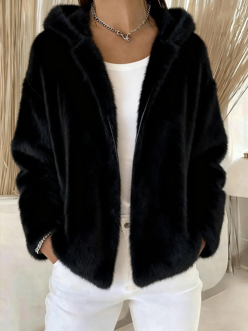 Pavirae - Veste Douce En Peluche À Capuche Zippée