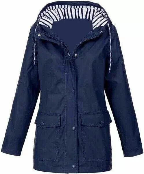 Marjolaine - Veste femme imperméable à capuche avec poches pratiques