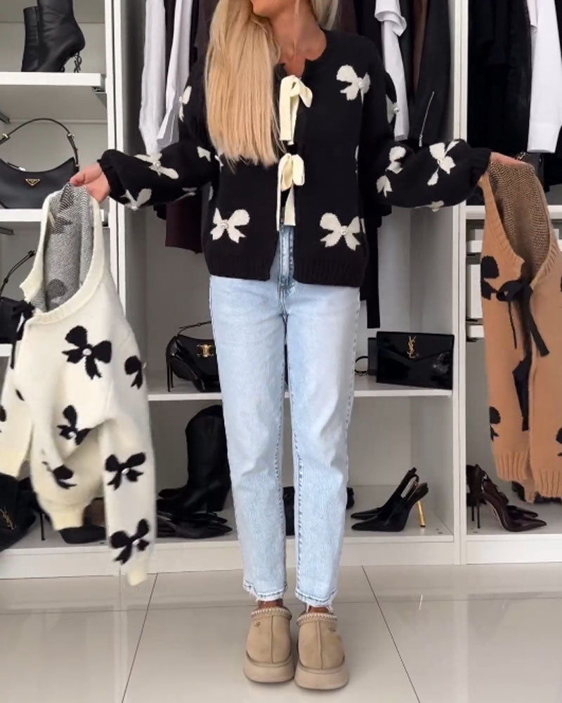 Florentine - Cardigan Nœud Élégant