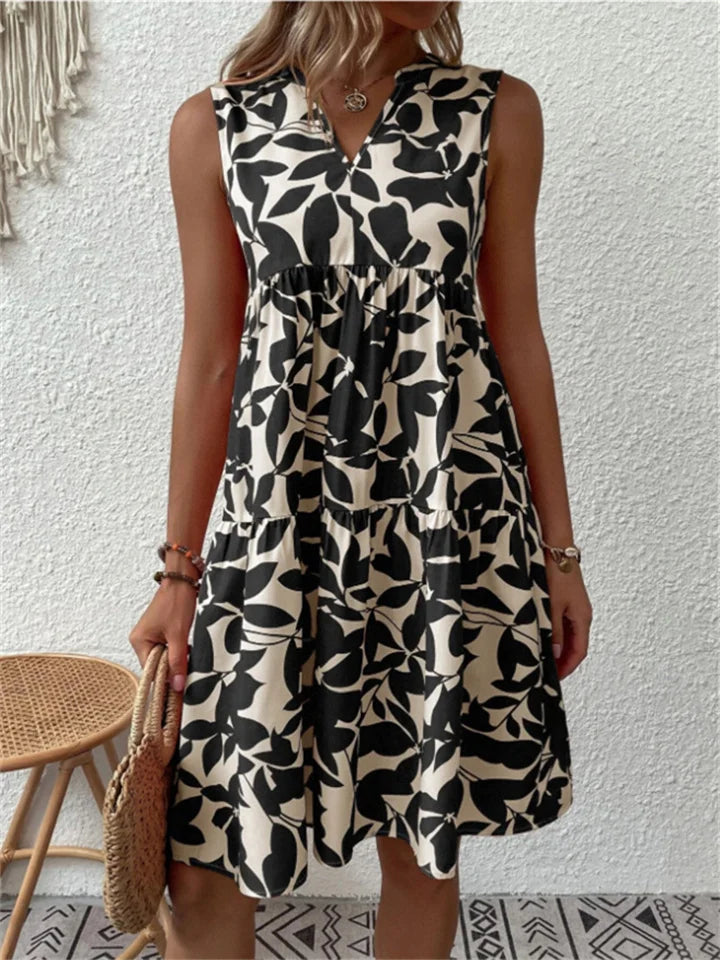 Bellissa - Robe d'Été à Feuilles