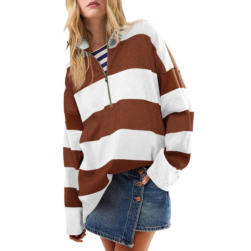 Dorelisse - Pull Oversize à Col Roulé avec Demi-Fermeture Éclair