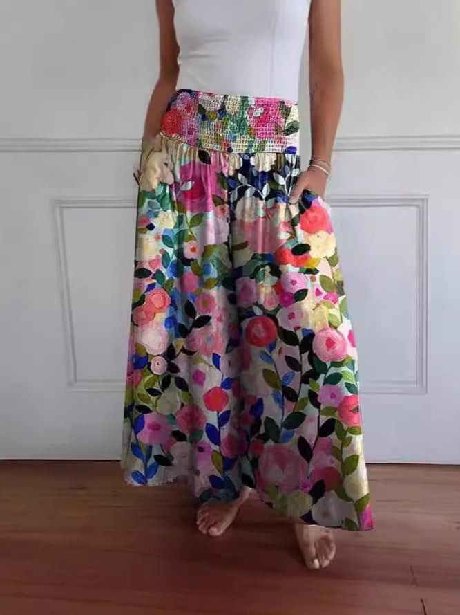 Pravina - Jean Femme Taille Haute à Jambes Larges