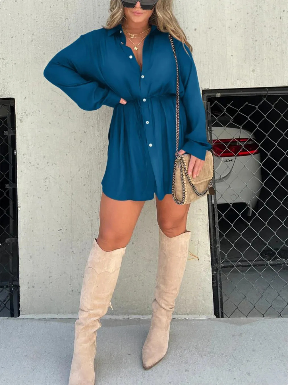 Demi - Combinaison Courte en Satin Tendance